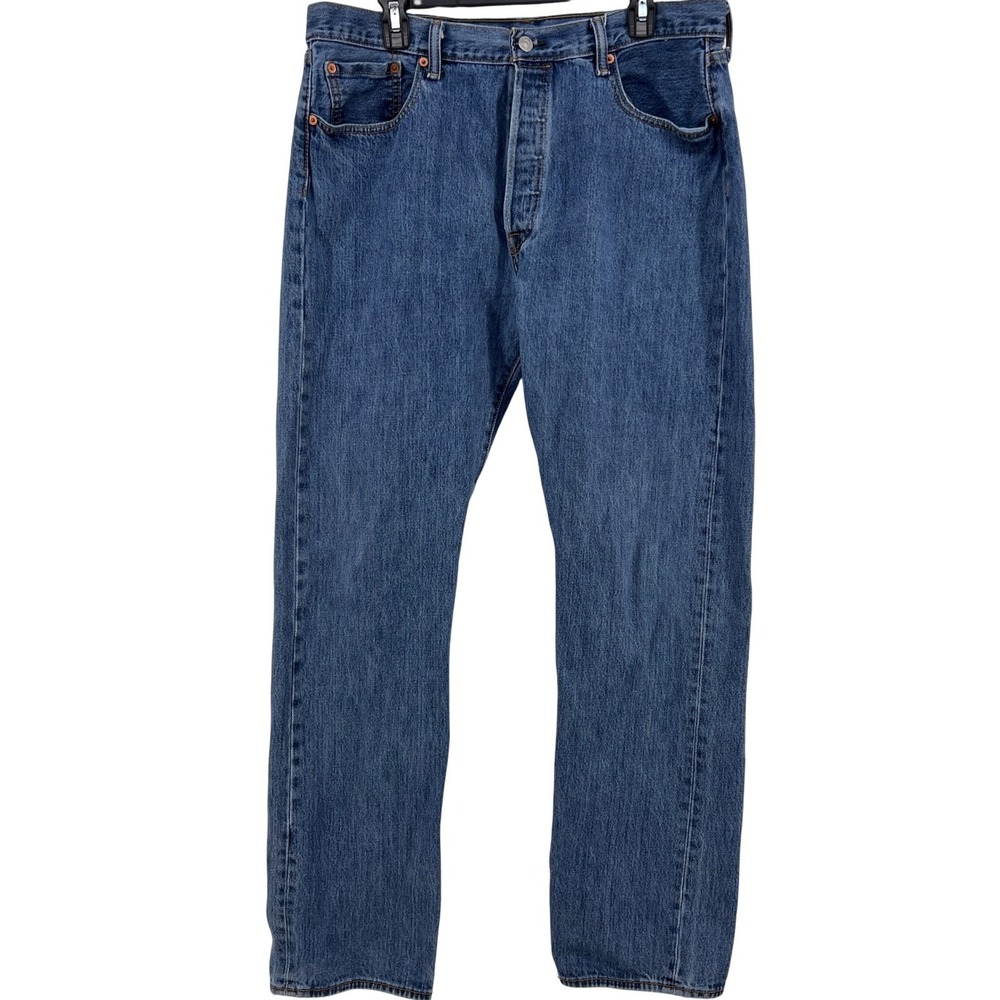 Levi Strauss & Co 501 Mens Jeans W38 L36 Medium Wash Button Fly Denim